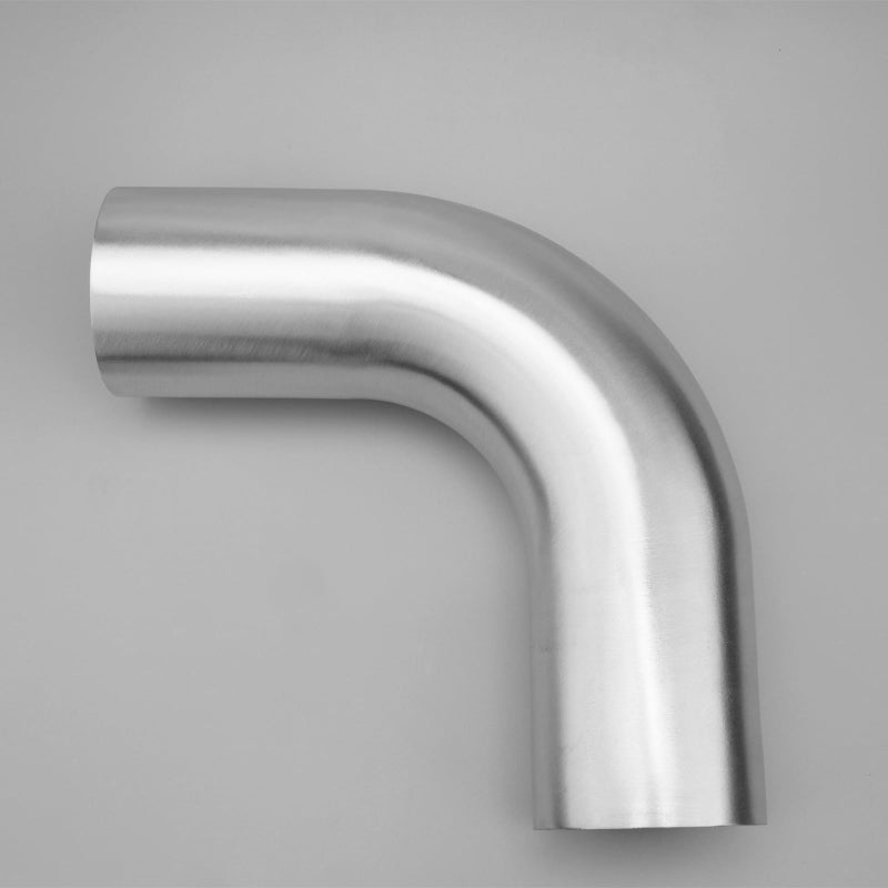 AC PERFORMANCE 3.5" (89mm) OD 90 Degree Aluminum Elbow Intercooler Pipe Air Intake Tube, 1.28D Radius, Brushed Finish - Image 4